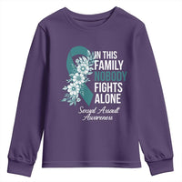 Sexual Assault Awareness Youth Sweatshirt In This Family Nobody Fights Alone
