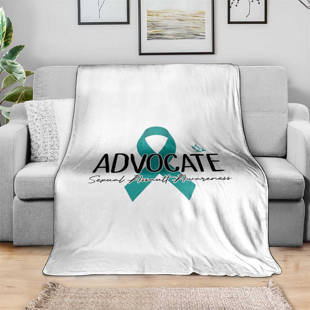 Sexual Assault Awareness Advocate Throw Blanket