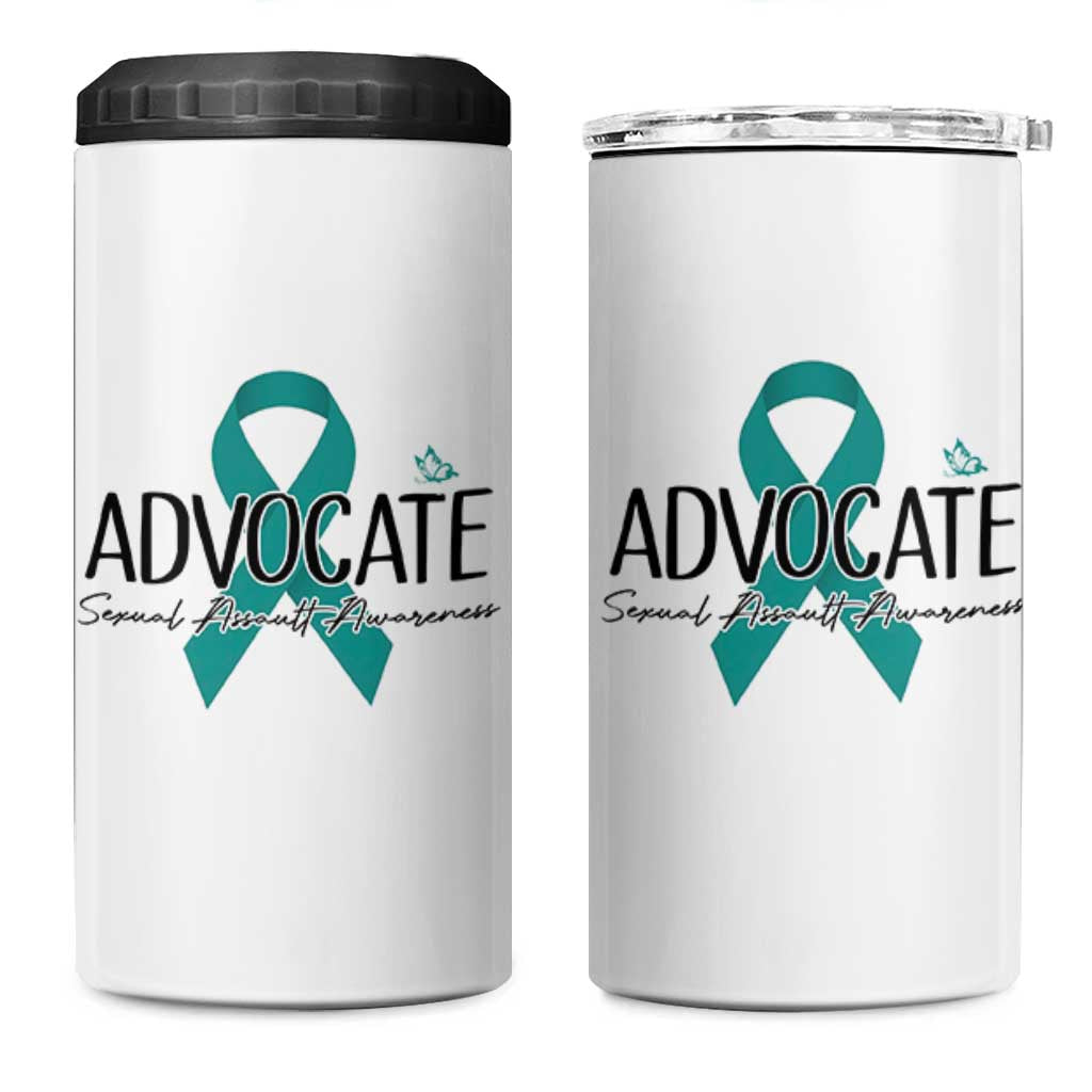 Sexual Assault Awareness Advocate 4 in 1 Can Cooler Tumbler