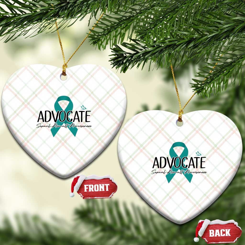 Sexual Assault Awareness Advocate Ceramic Ornament