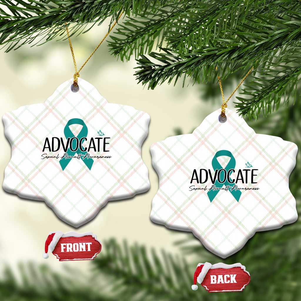 Sexual Assault Awareness Advocate Ceramic Ornament