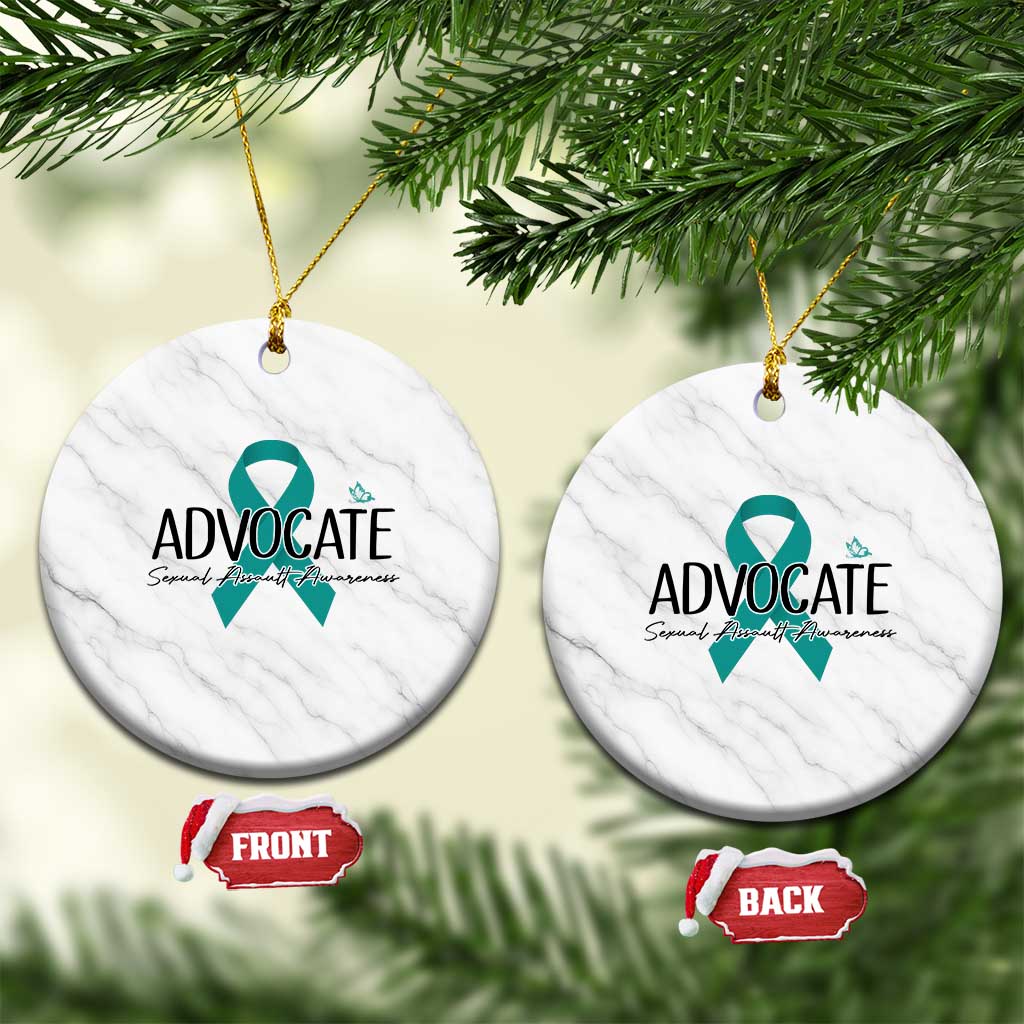 Sexual Assault Awareness Advocate Ceramic Ornament