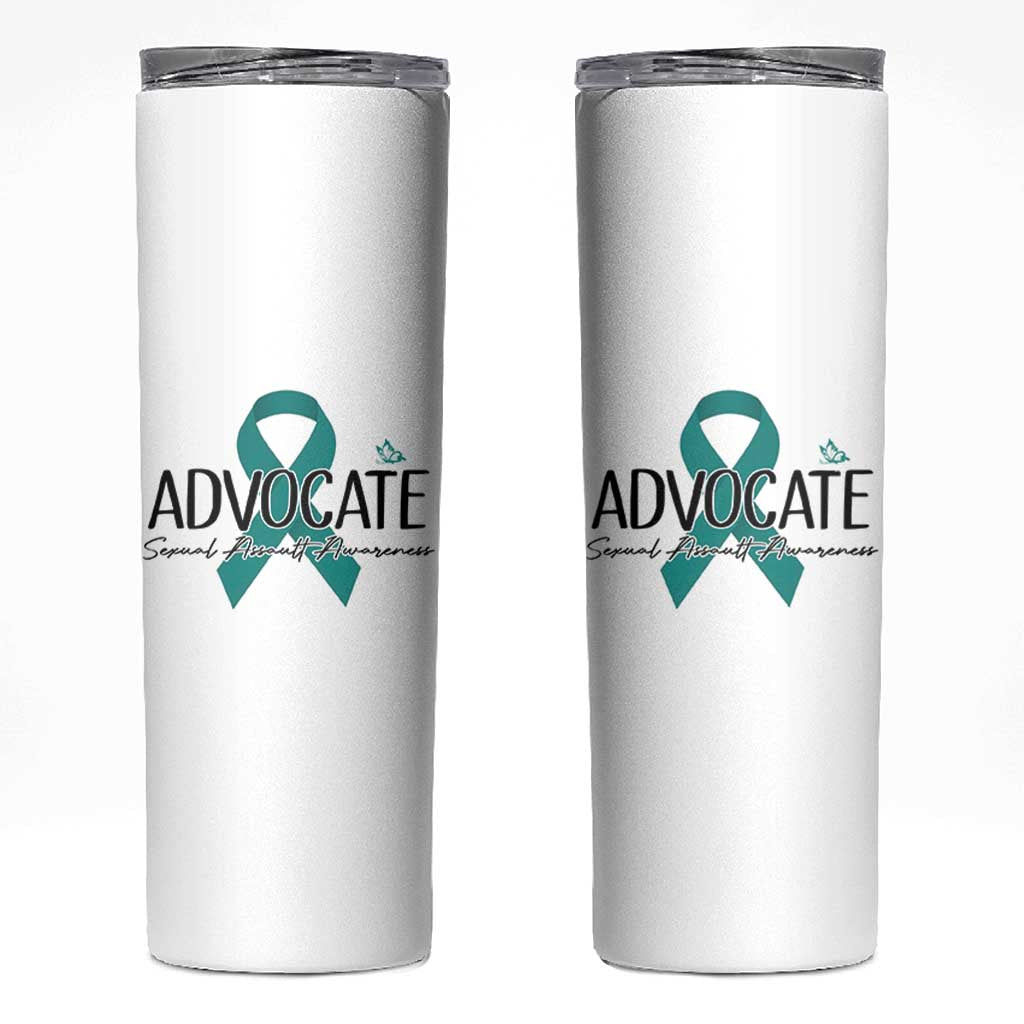 Sexual Assault Awareness Advocate Skinny Tumbler