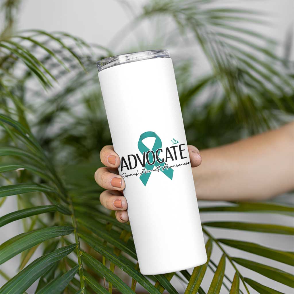 Sexual Assault Awareness Advocate Skinny Tumbler