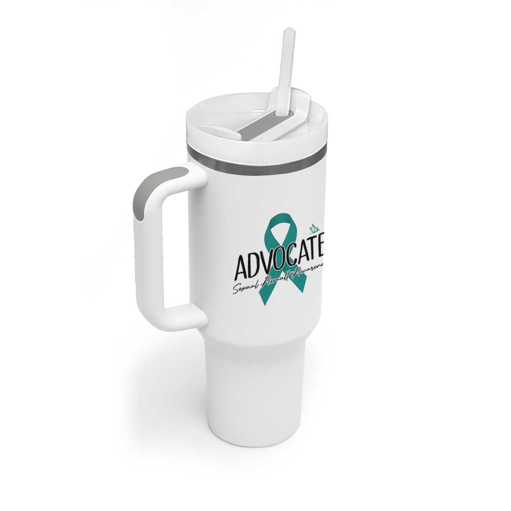 Sexual Assault Awareness Advocate Tumbler With Handle