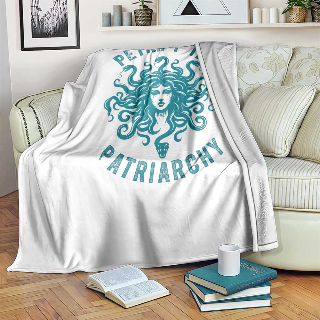 Sexual Assault Awareness Throw Blanket Petrify The Patriarchy Medusa Feminism
