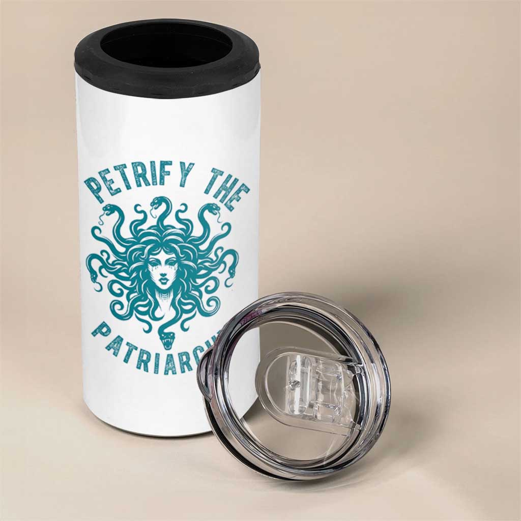 Sexual Assault Awareness 4 in 1 Can Cooler Tumbler Petrify The Patriarchy Medusa Feminism