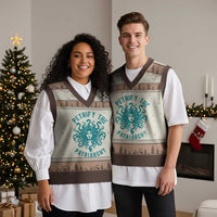 Sexual Assault Awareness V-Neck Knit Sweater Vest Petrify The Patriarchy Medusa Feminism