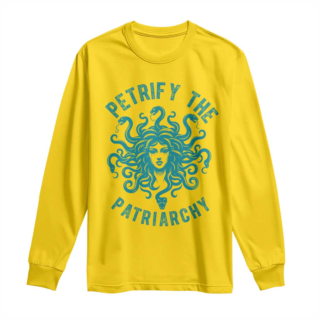 Sexual Assault Awareness Long Sleeve Shirt Petrify The Patriarchy Medusa Feminism