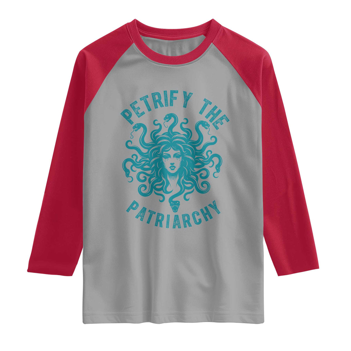Sexual Assault Awareness Raglan Shirt Petrify The Patriarchy Medusa Feminism