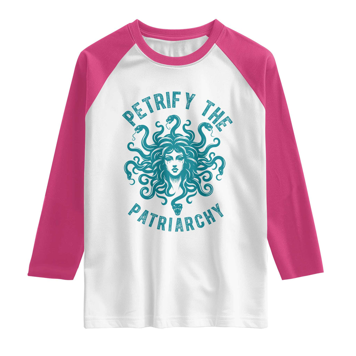 Sexual Assault Awareness Raglan Shirt Petrify The Patriarchy Medusa Feminism