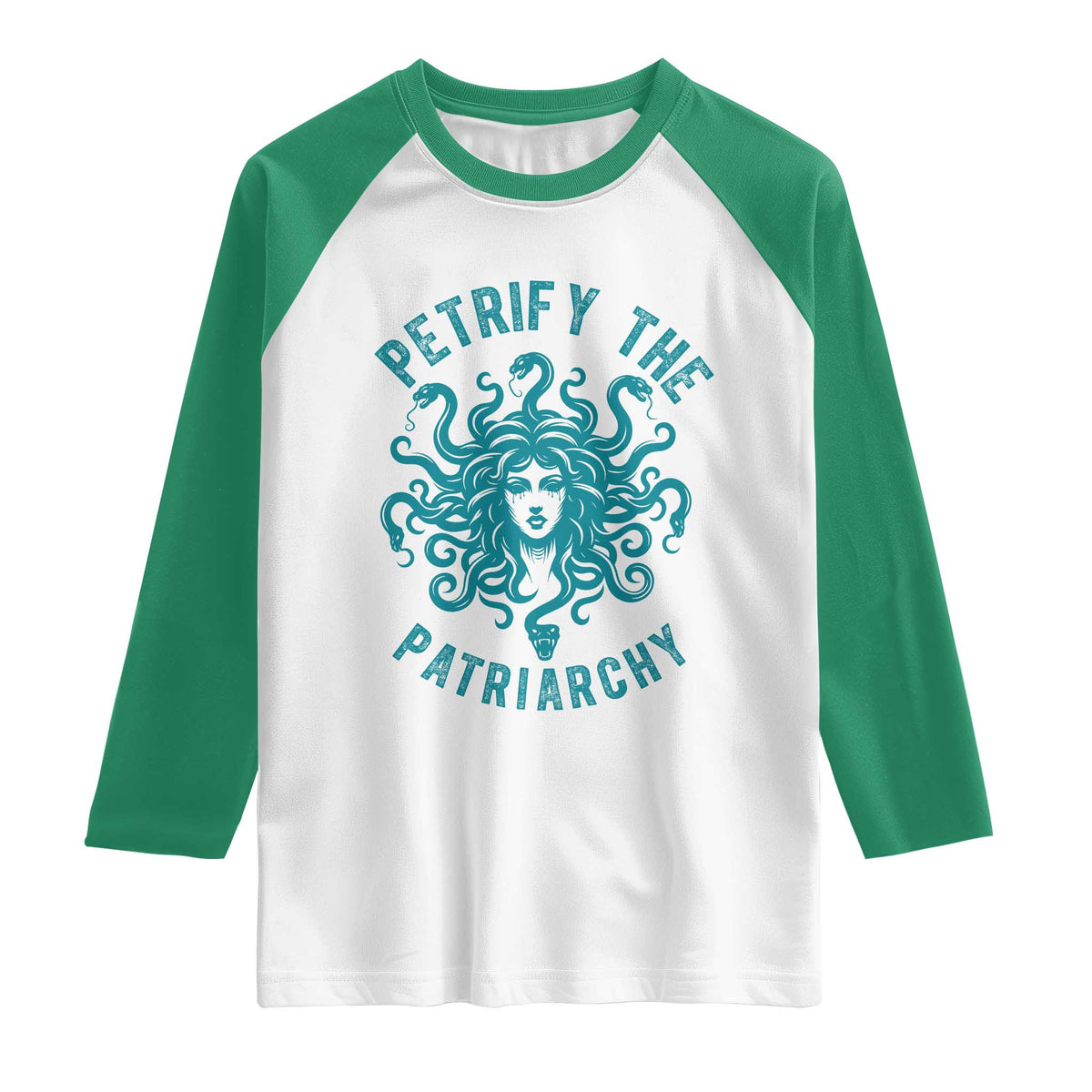 Sexual Assault Awareness Raglan Shirt Petrify The Patriarchy Medusa Feminism