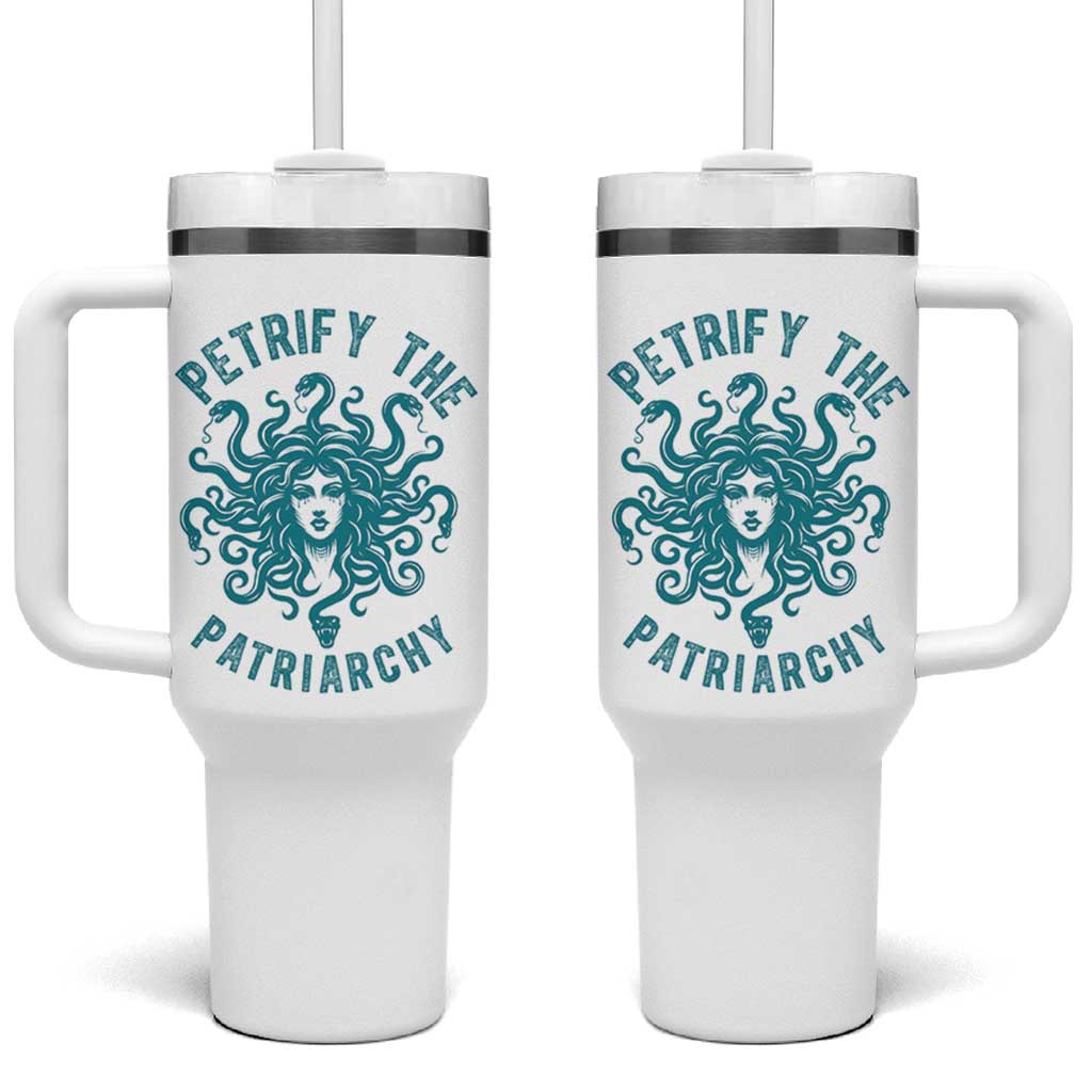 Sexual Assault Awareness Tumbler With Handle Petrify The Patriarchy Medusa Feminism