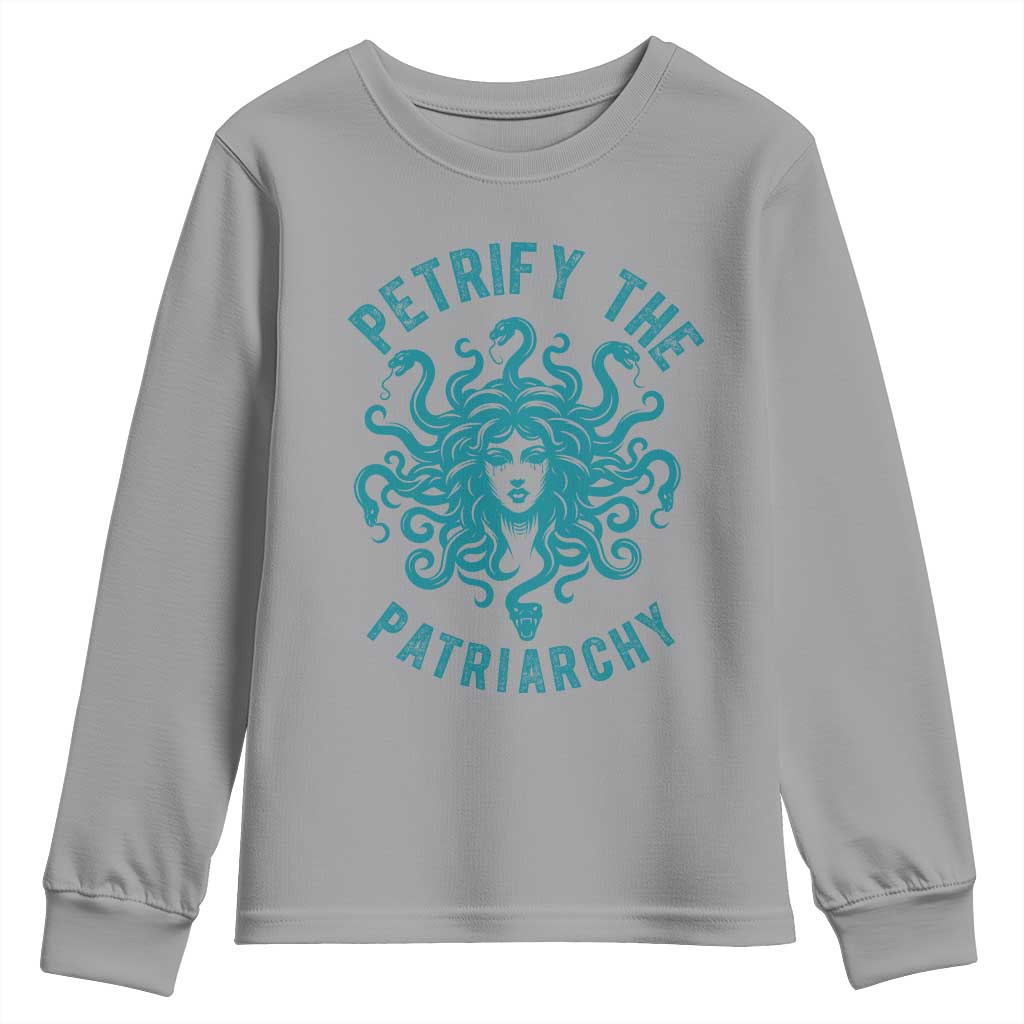 Sexual Assault Awareness Youth Sweatshirt Petrify The Patriarchy Medusa Feminism