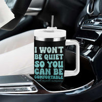 Sexual Assault Awareness Tumbler With Handle I Won't Be Quite So You Can Be Comfortable