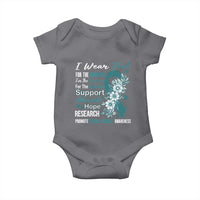 Sexual Assault Awareness Baby Onesie Teal Ribbon Flower
