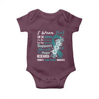 Sexual Assault Awareness Baby Onesie Teal Ribbon Flower