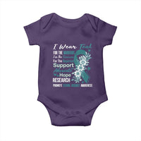 Sexual Assault Awareness Baby Onesie Teal Ribbon Flower