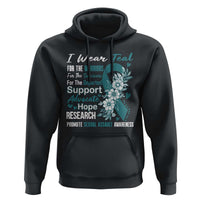 Sexual Assault Awareness Hoodie Teal Ribbon Flower
