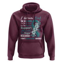 Sexual Assault Awareness Hoodie Teal Ribbon Flower