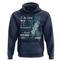 Sexual Assault Awareness Hoodie Teal Ribbon Flower