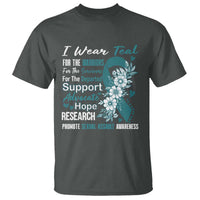 Sexual Assault Awareness T Shirt Teal Ribbon Flower