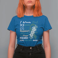 Sexual Assault Awareness T Shirt For Women Teal Ribbon Flower