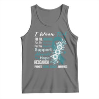 Sexual Assault Awareness Tank Top Teal Ribbon Flower