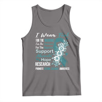 Sexual Assault Awareness Tank Top Teal Ribbon Flower