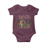 Only You Can Prevent Dumpster Fires Baby Onesie Funny Raccoon Mental Health Meme