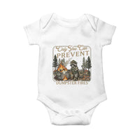 Only You Can Prevent Dumpster Fires Baby Onesie Funny Raccoon Mental Health Meme