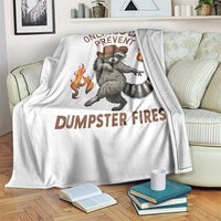Only You Can Prevent Dumpster Fires Throw Blanket Funny Raccoon Sarcastic Humor