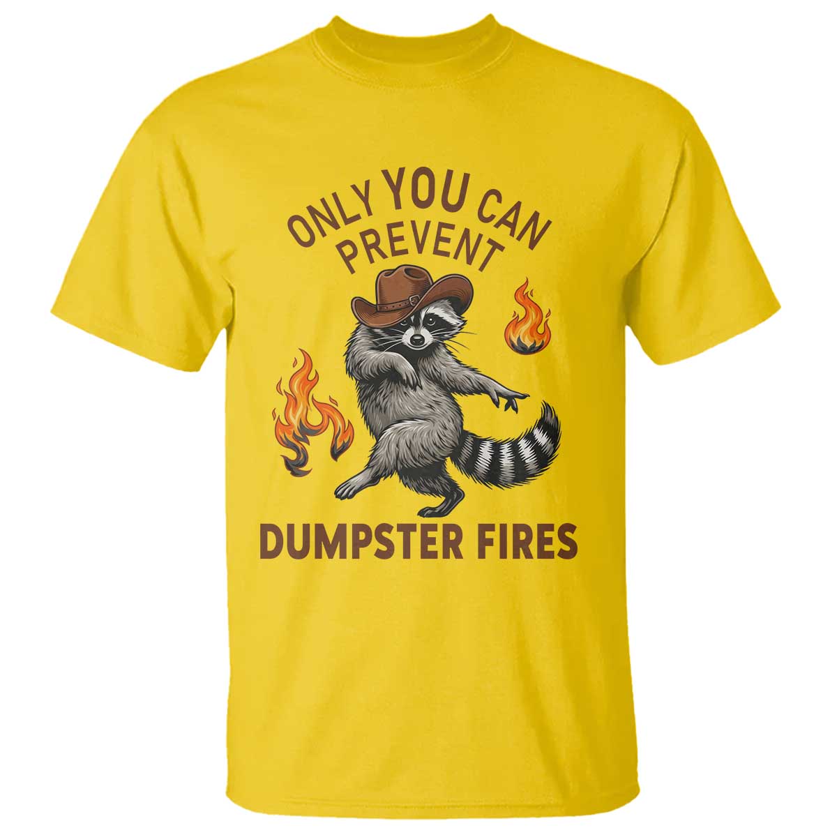 Only You Can Prevent Dumpster Fires T Shirt Funny Raccoon Sarcastic Humor
