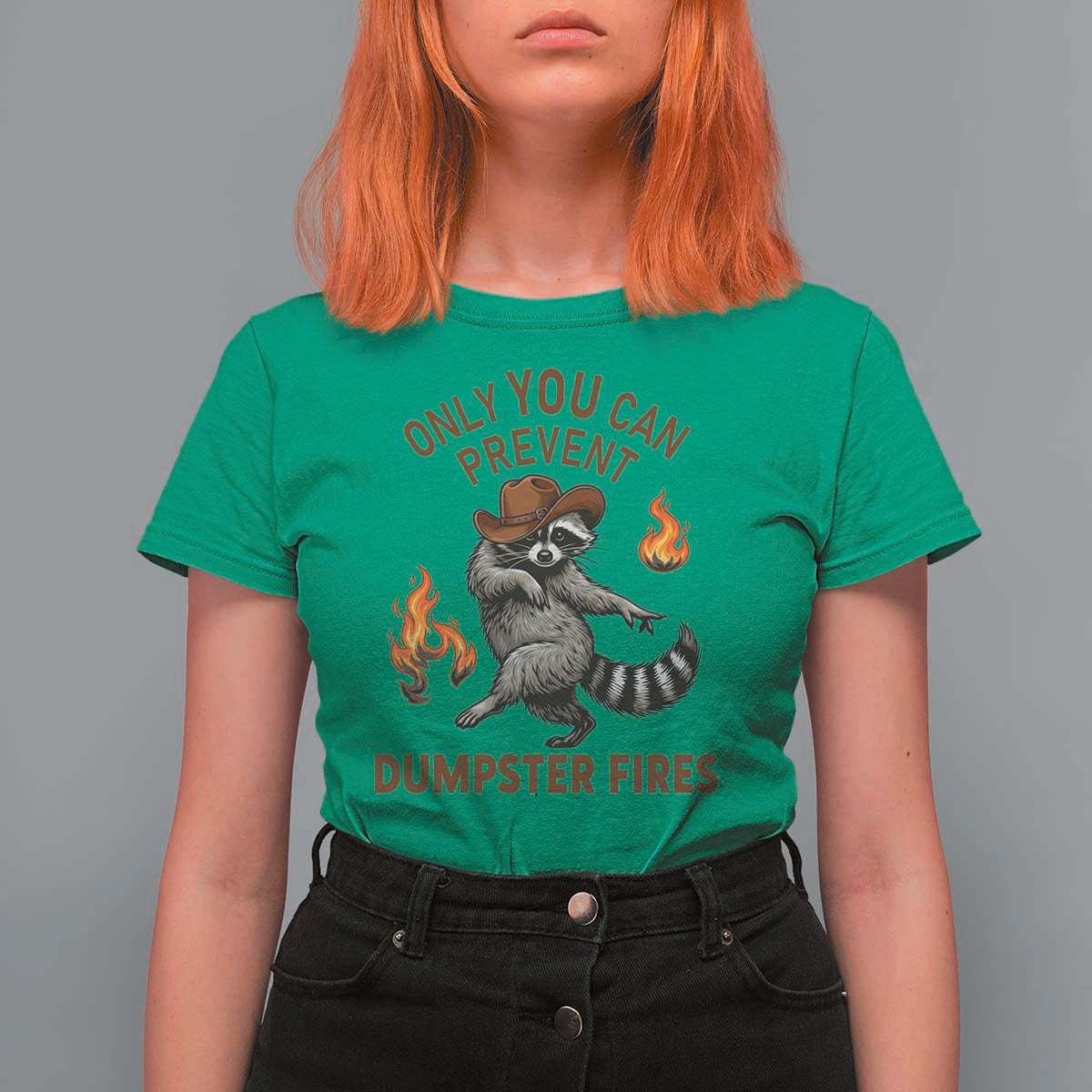 Only You Can Prevent Dumpster Fires T Shirt For Women Funny Raccoon Sarcastic Humor