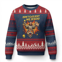 Don't Gaslight Me Jesus Ugly Christmas Sweater Funny Princess Cat Sci-Fi Book Lover