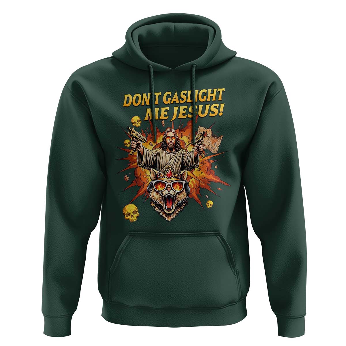 Don't Gaslight Me Jesus Hoodie Funny Princess Cat Sci-Fi Book Lover