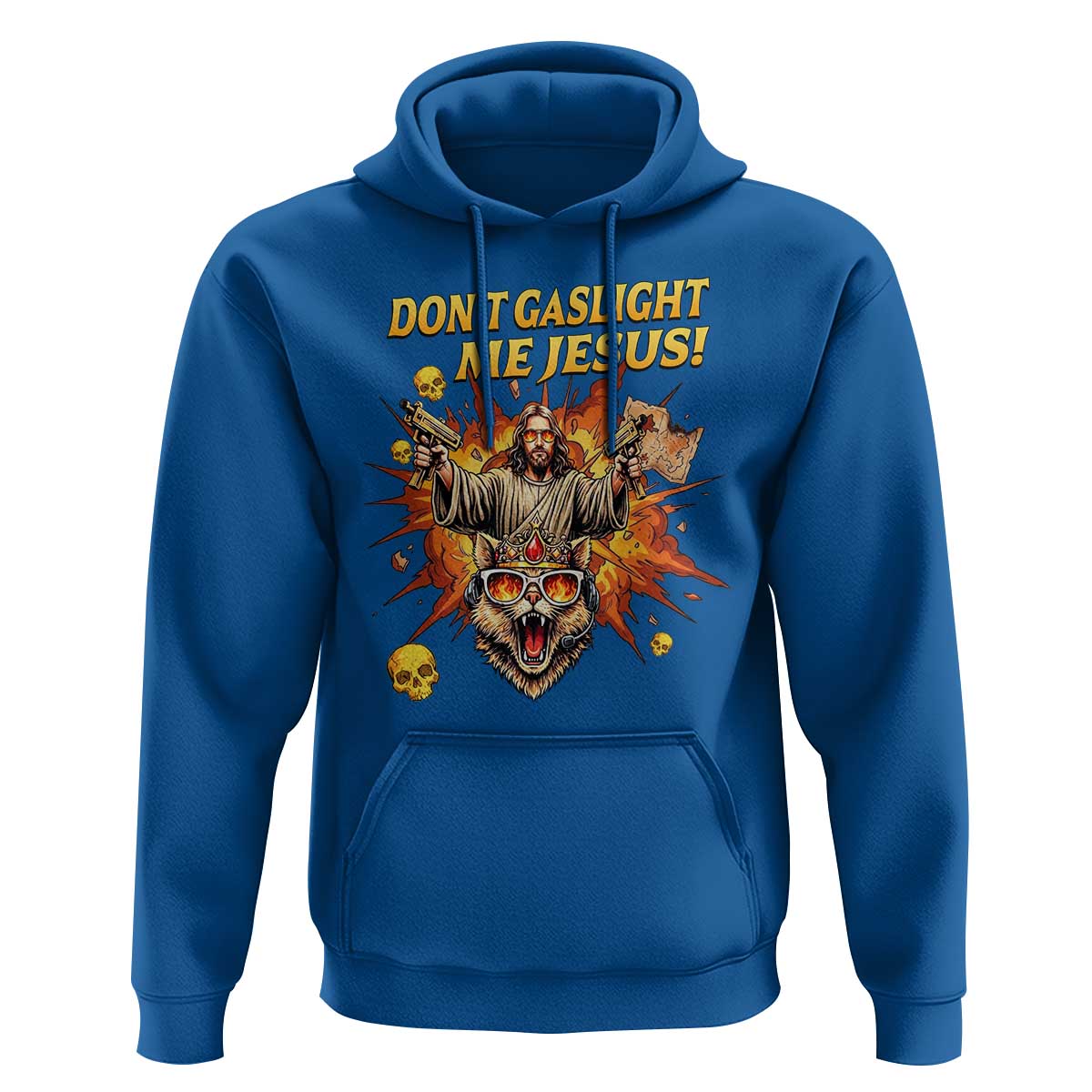 Don't Gaslight Me Jesus Hoodie Funny Princess Cat Sci-Fi Book Lover