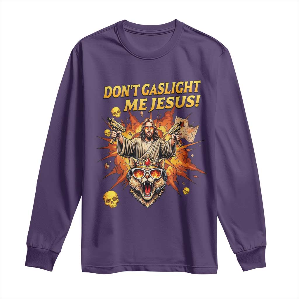 Don't Gaslight Me Jesus Long Sleeve Shirt Princess Donut and Mongo Sci-fi Meme