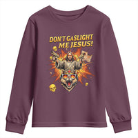 Don't Gaslight Me Jesus Youth Sweatshirt Princess Donut and Mongo Sci-fi Meme