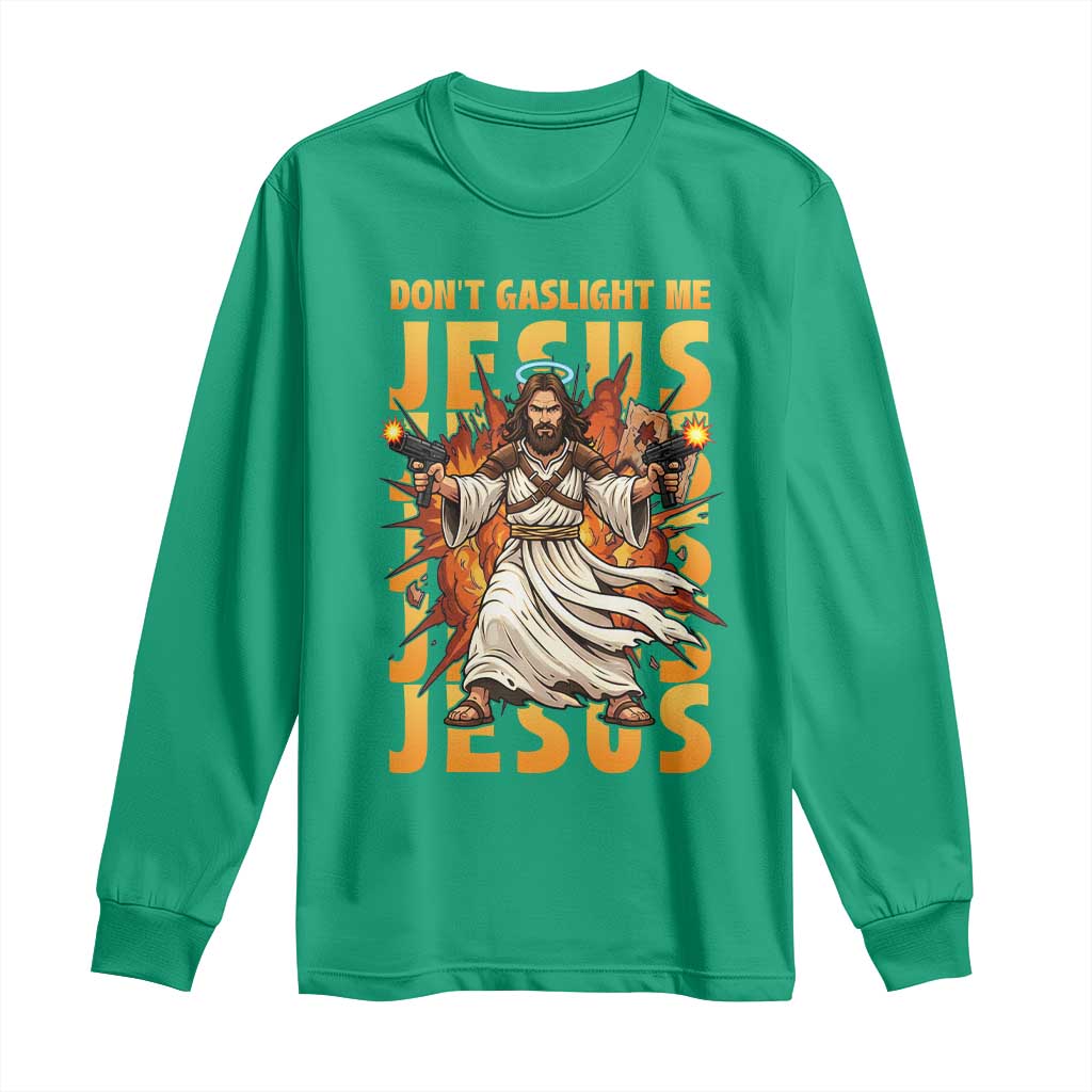 Don't Gaslight Me Jesus Long Sleeve Shirt Funny Princess Donut Cat Christian Meme