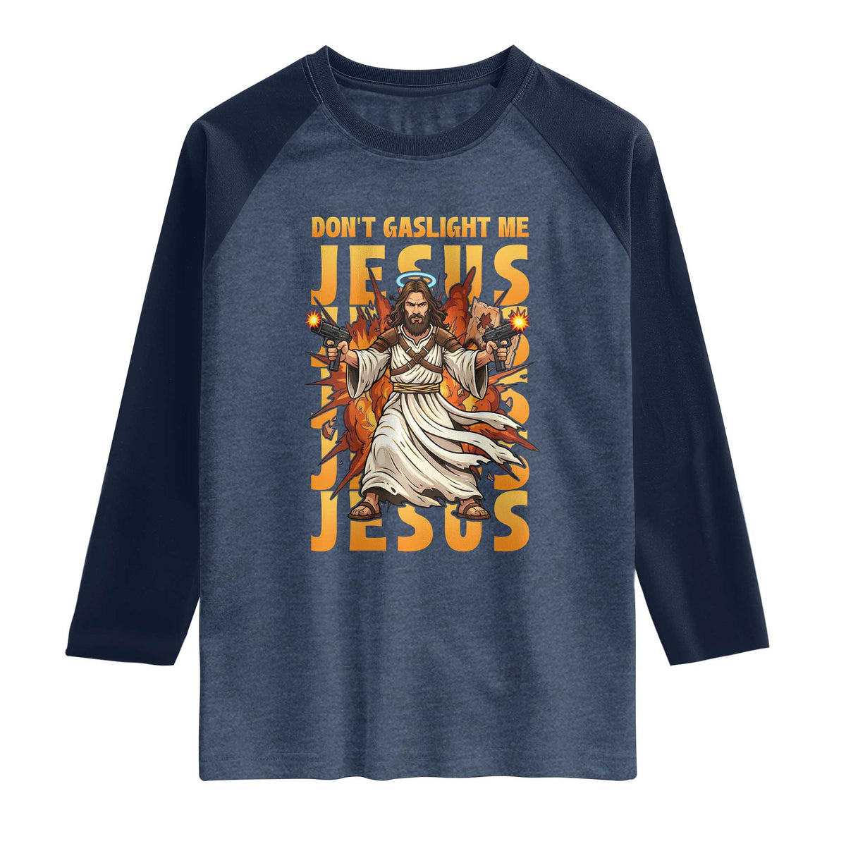 Don't Gaslight Me Jesus Raglan Shirt Funny Princess Cat Christian Meme