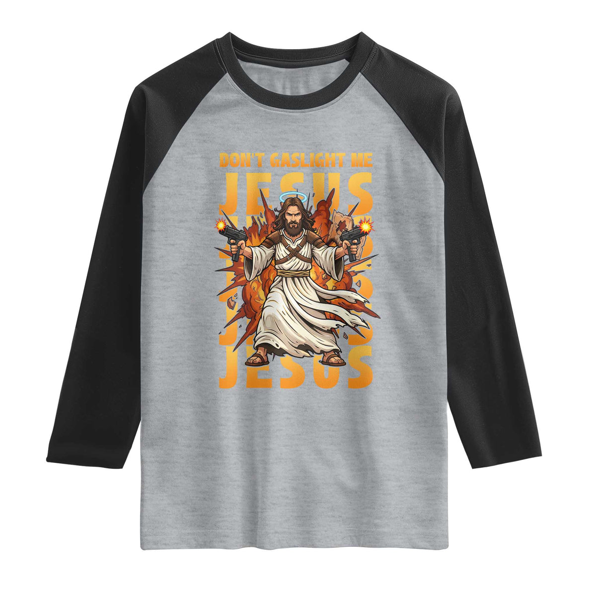 Don't Gaslight Me Jesus Raglan Shirt Funny Princess Cat Christian Meme