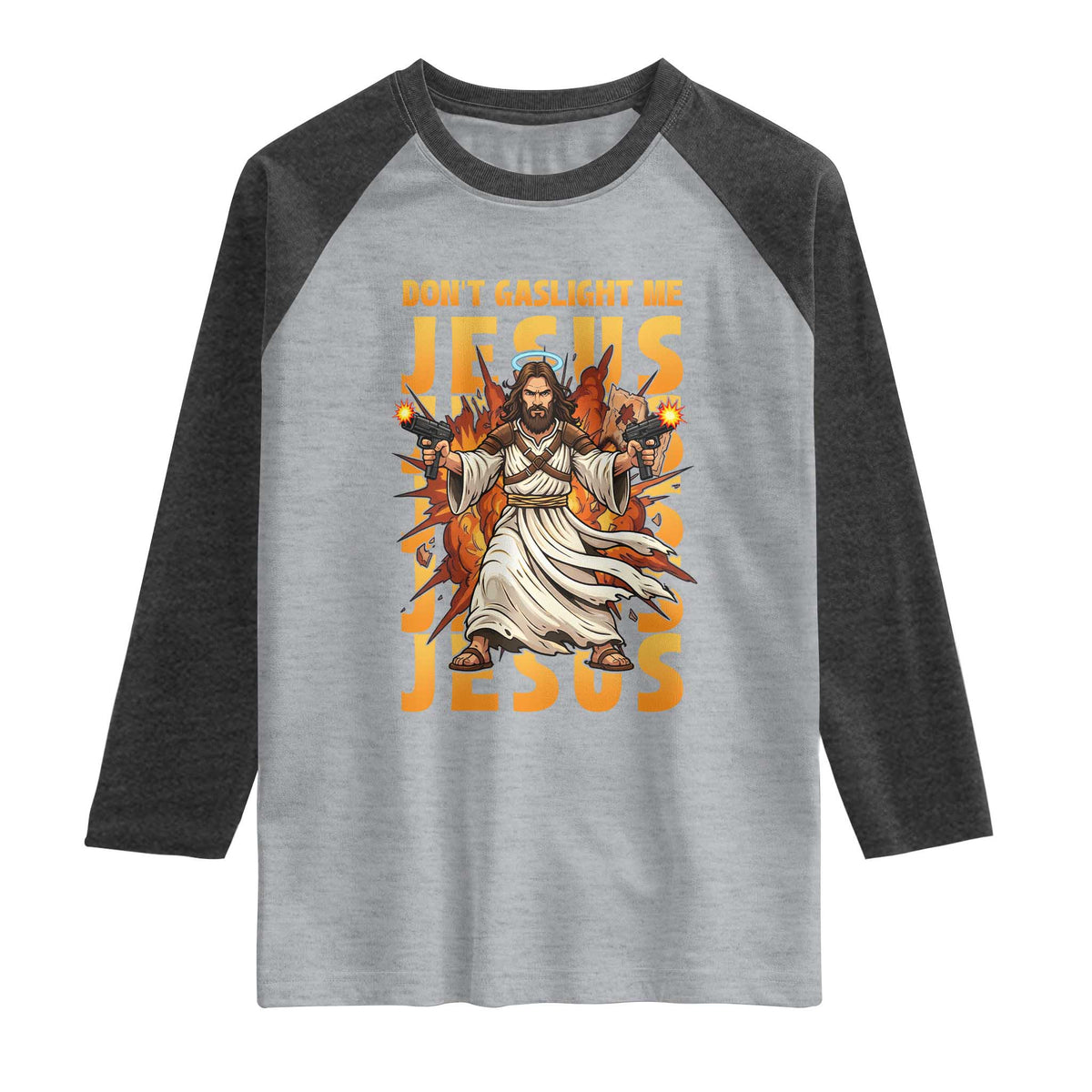 Don't Gaslight Me Jesus Raglan Shirt Funny Princess Cat Christian Meme
