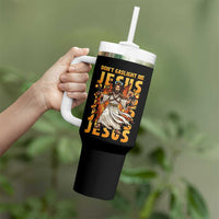 Don't Gaslight Me Jesus Tumbler With Handle Funny Princess Cat Christian Meme