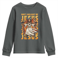 Don't Gaslight Me Jesus Youth Sweatshirt Funny Princess Donut Cat Christian Meme