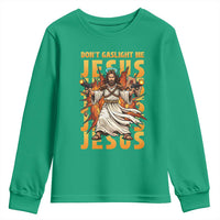 Don't Gaslight Me Jesus Youth Sweatshirt Funny Princess Donut Cat Christian Meme