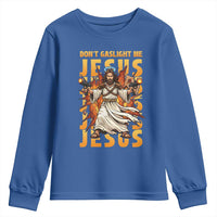Don't Gaslight Me Jesus Youth Sweatshirt Funny Princess Donut Cat Christian Meme