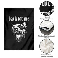 Bark For Me Garden Flag Gothic Dog Graphic