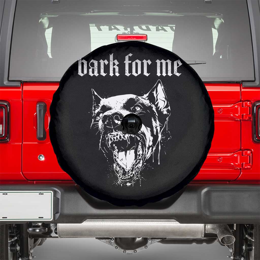 Bark For Me Spare Tire Cover Gothic Dog Graphic
