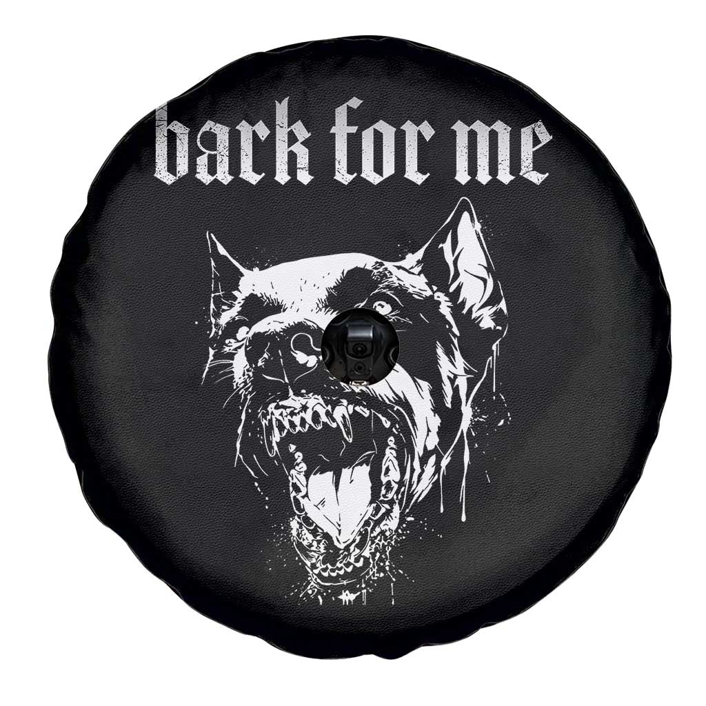 Bark For Me Spare Tire Cover Gothic Dog Graphic